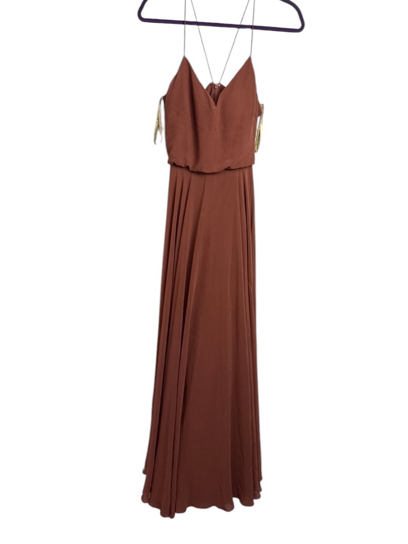 Jenny Yoo Collection Size 6 Muted Pink Strappy Maxi Gown Formal Bridesmaid